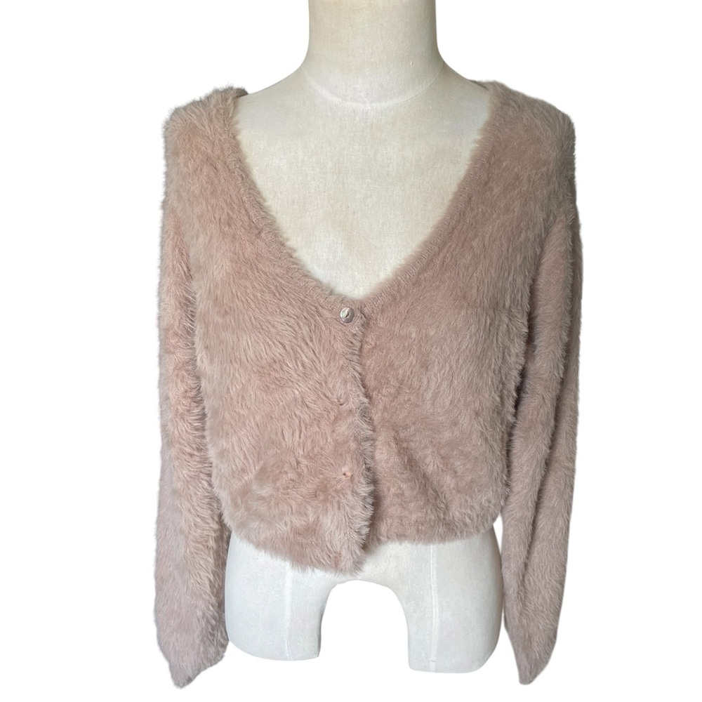 Be COOL Fuzzy beige Cardigan